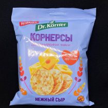 Чипсы (Корнерсы) цельнозерн. кукурузно-рисовые с сыром, 50 гр, шт.