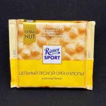 Шоколад RITTER бел цельный орех/хлопья 100г, шт