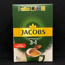 Кофе растворимый (с кофе гранулами) JACOBS MONARCH 3 в 1 стик,15 гр.(10*24), блок.