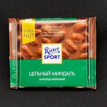 Шоколад RITTER молоч цельный миндаль 100г, шт