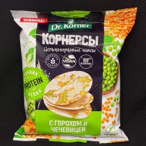 Чипсы (Корнерсы) цельнозерн. рисовые с горошком и чечевицей, 50 гр, шт.