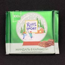 Шоколад RITTER миндаль в карамели 100г, шт