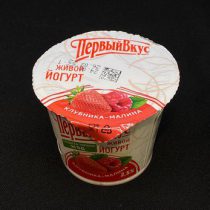 Йогурт Первый Вкус 2,5% клубника-малина стакан БЗМЖ 125 гр.