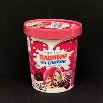 Мороженое пломбир с ароматом ван. с вишневым топингом и шок.кр.,мдж 15 %, 250 гр, шт.
