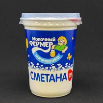 Сметана Молочный Фермер 20% стакан 450 гр, шт.